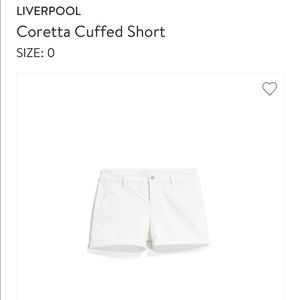 NWT Liverpool Coretta cuffed short